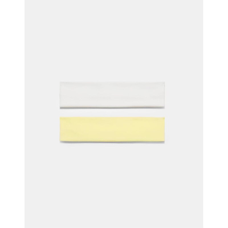 Stradivarius Set of 2 elastic hair bands in ecru-White 115380025