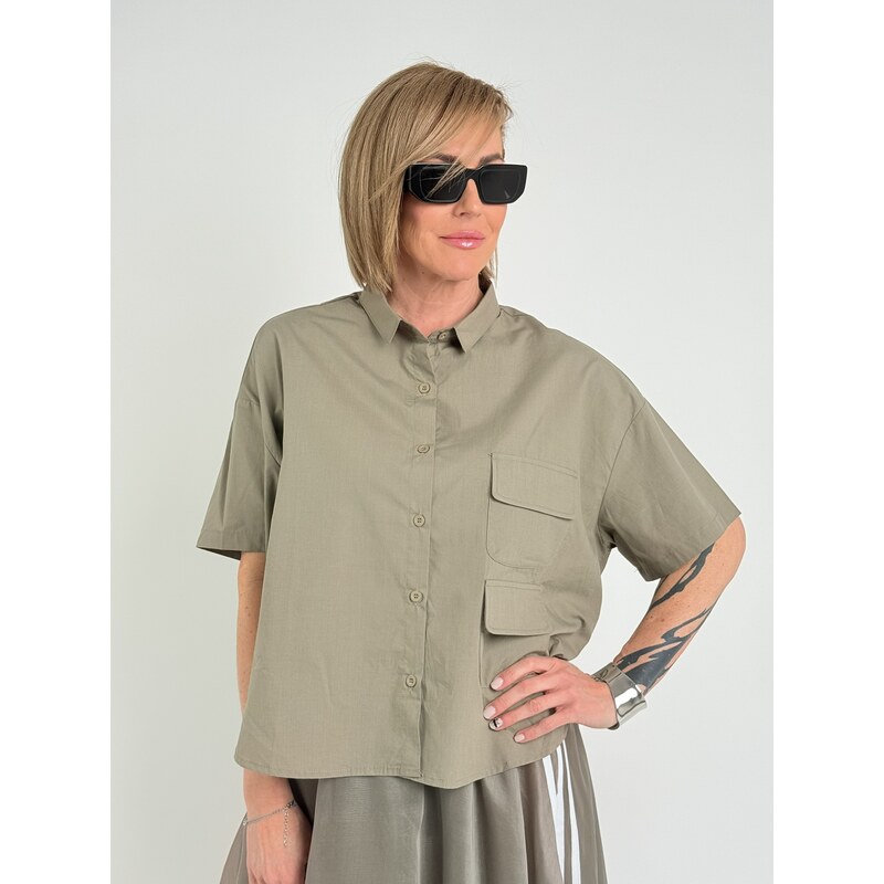 BURRO Khaki košile BIANCA 115380575