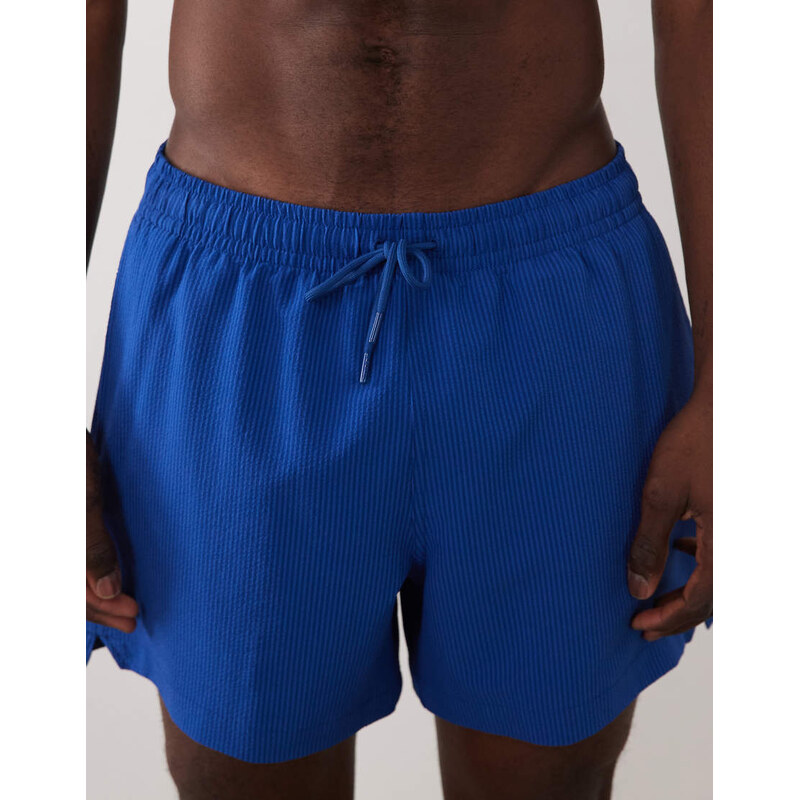 Abercrombie & Fitch Abercrombie pull on swimshort in blue