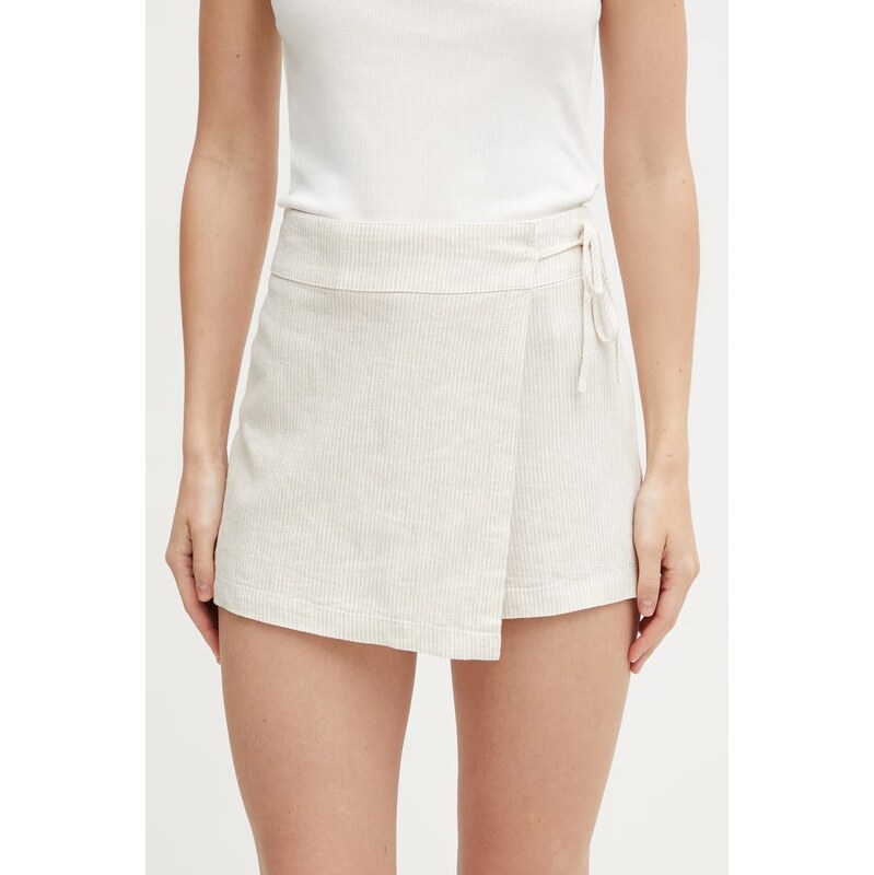 Tommy Jeans sukňové šortky dámské se lnem