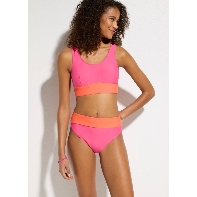 bonprix Bikiny s podprsenkovým topem (2dílná souprava) růžová
