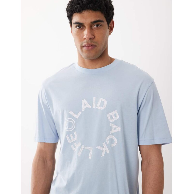 Hugo Blue jersey t-shirt in light blue