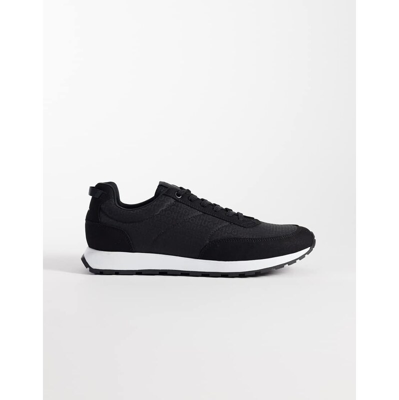 HUGO Red with contrast lining trainers in black