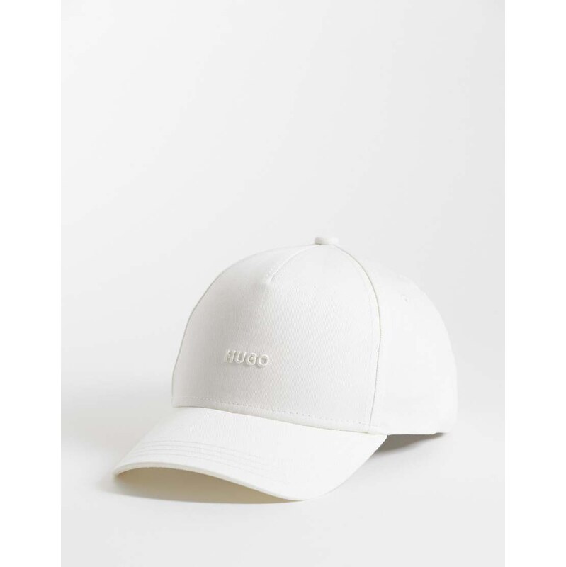 Hugo Red cara baseball cap in white