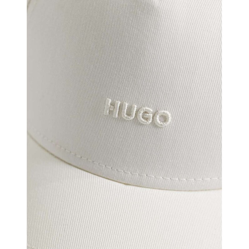 Hugo Red cara baseball cap in white
