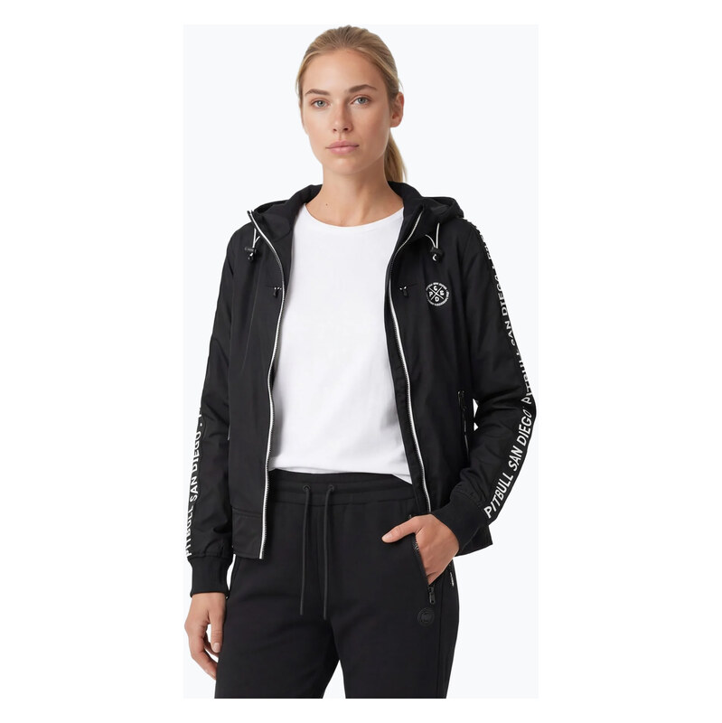 Dámská bunda Pitbull Aaricia Stripes Nylon Hooded black