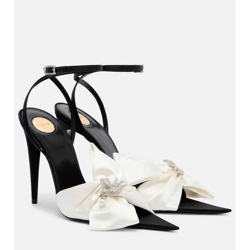 Saint Laurent Dove embellished sandals