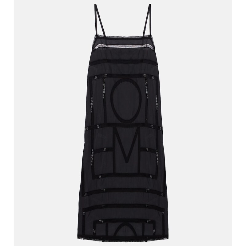 Toteme Embroidered silk midi dress