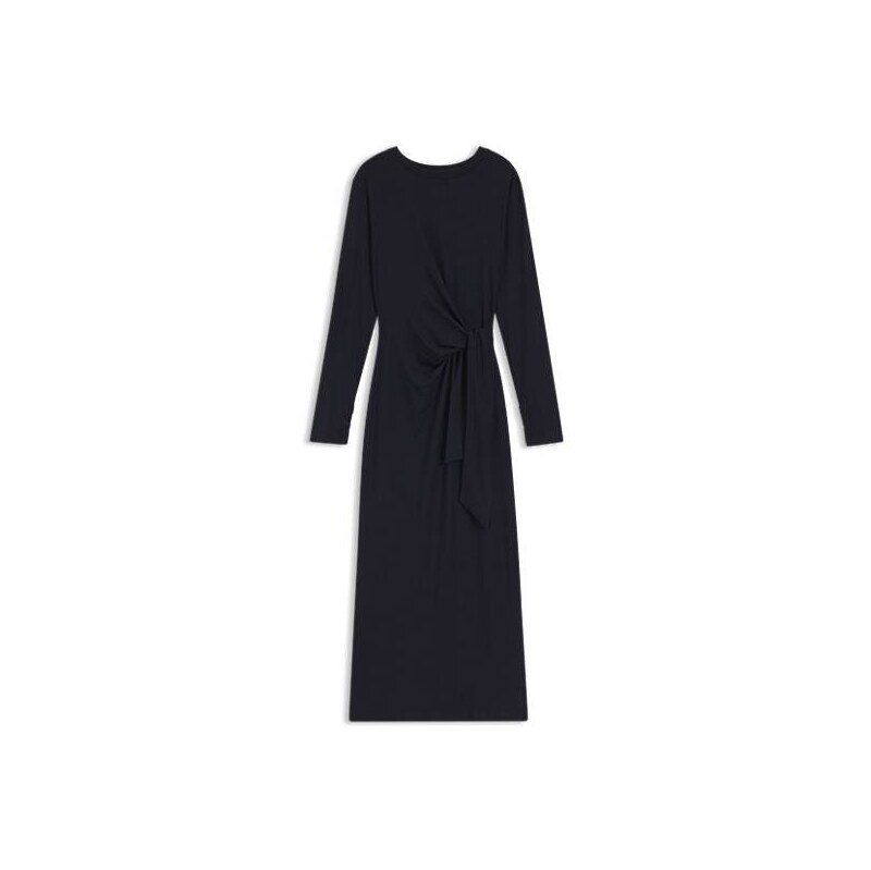 BOSS Stretch-jersey dress with knotted waist detail 115386289