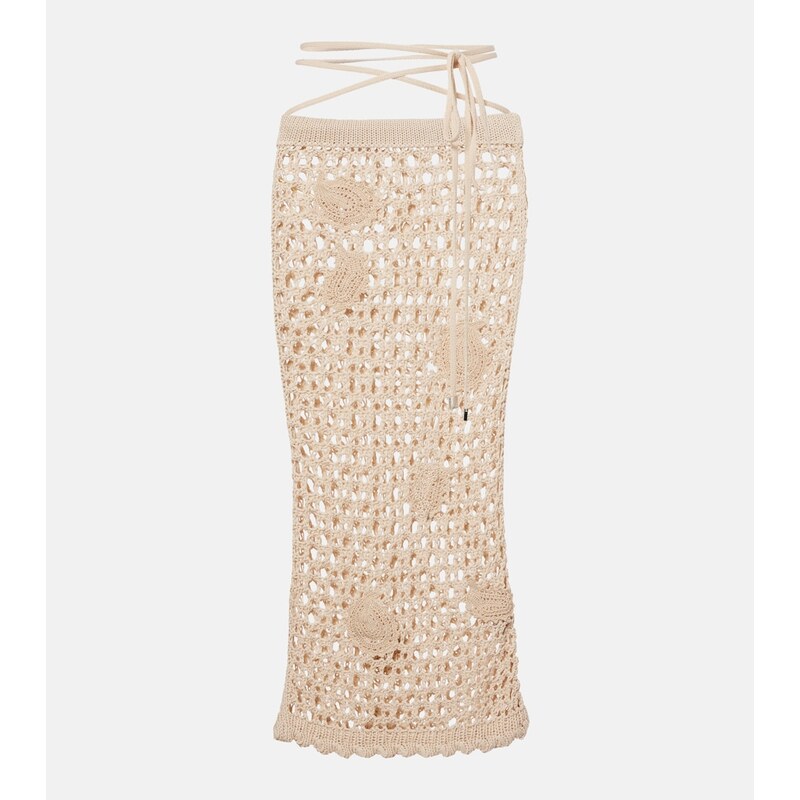 The Attico Open-knit cotton beach cover-up
