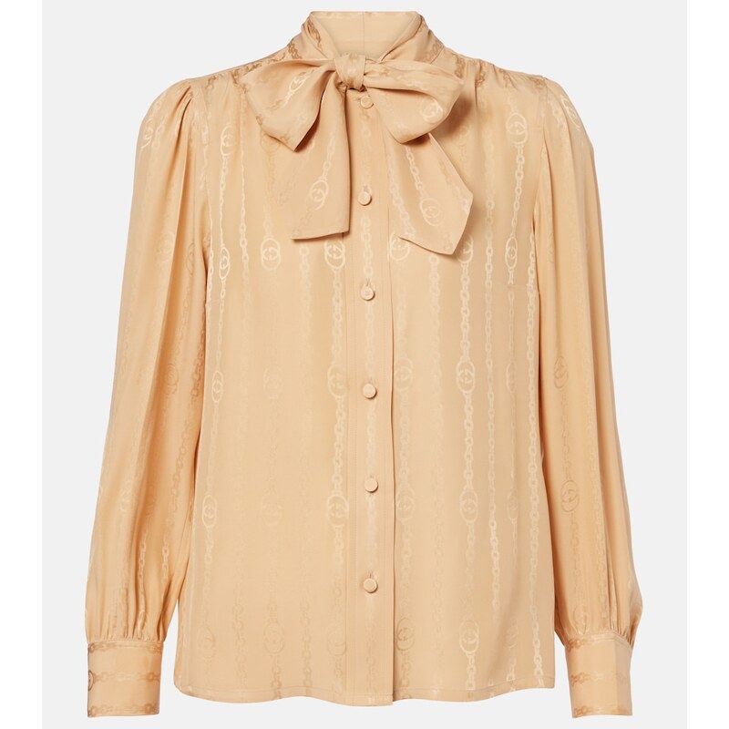 Gucci Interlocking G silk jacquard shirt
