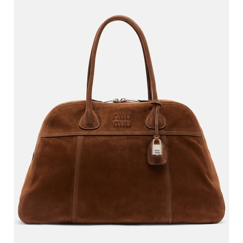 Miu Miu Vivant suede bowling bag