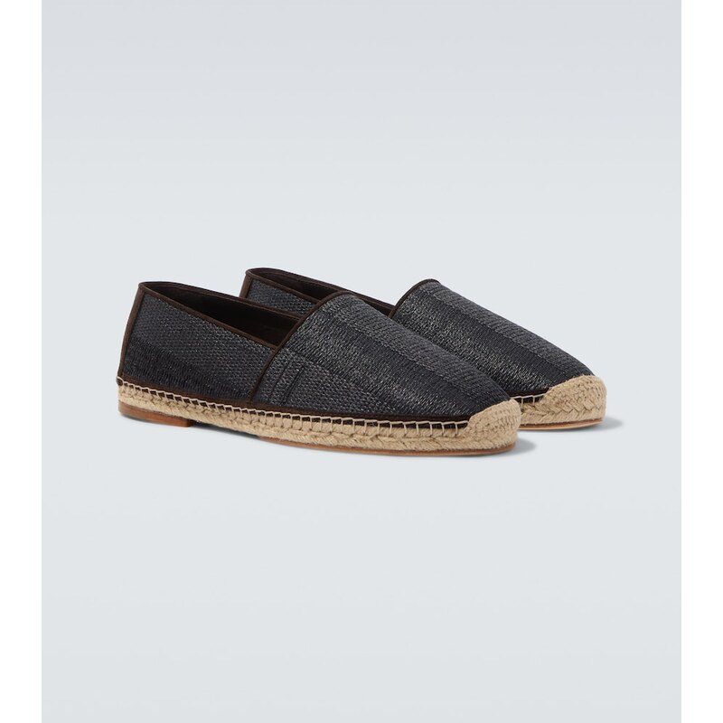 Pánské espadrilky s kůžovým vyšitím od značky Brunello Cucinelli