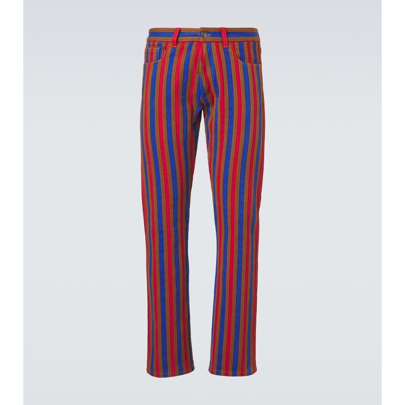 Pánské kalhoty Versace Striped straight jeans v pruhovaném designu