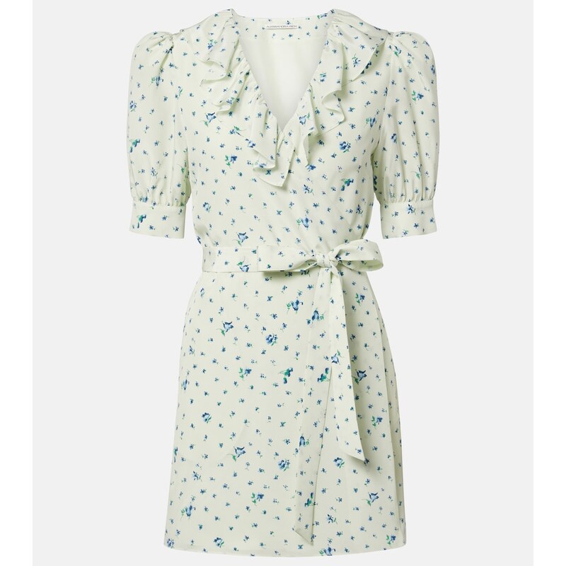 Alessandra Rich Floral silk minidress