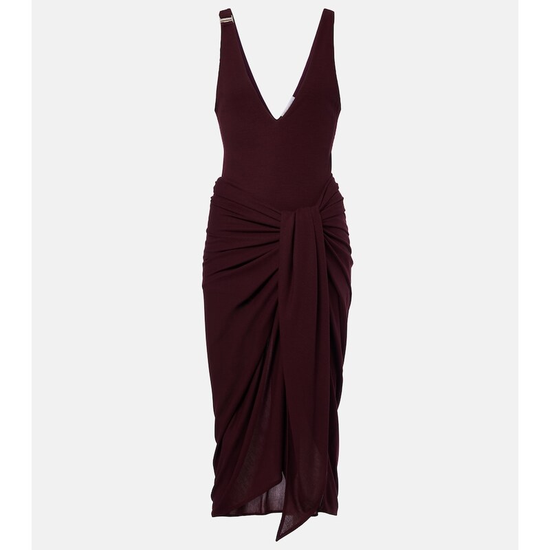 The Attico Draped midi dress