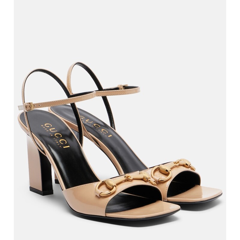 Gucci Signora Horsebit leather slingback sandals