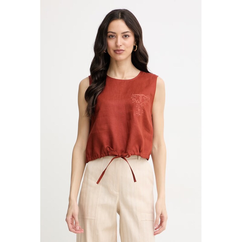 Twinset top dámský lněný 115709994