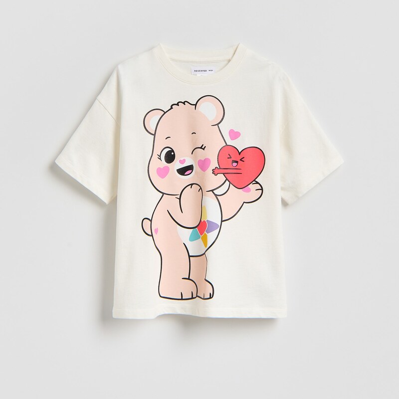 Reserved - Tričko s potiskem Care Bears - krémová