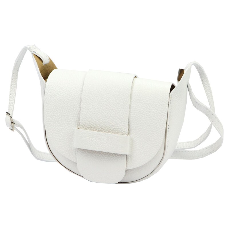 Kožená crossbody kabelka Luka 25-049 DL bílá