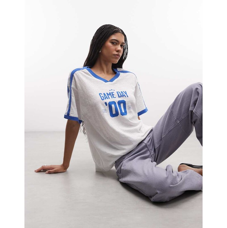 Abrand Jeans Abrand game day oversized tee in white 115388659