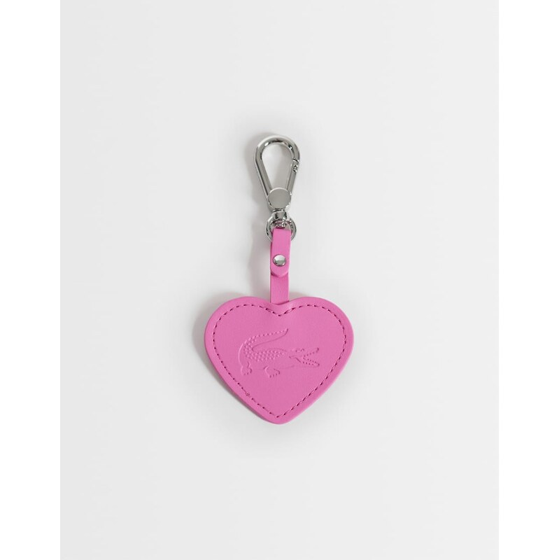 Lacoste bag charm key chain in pink 115388662