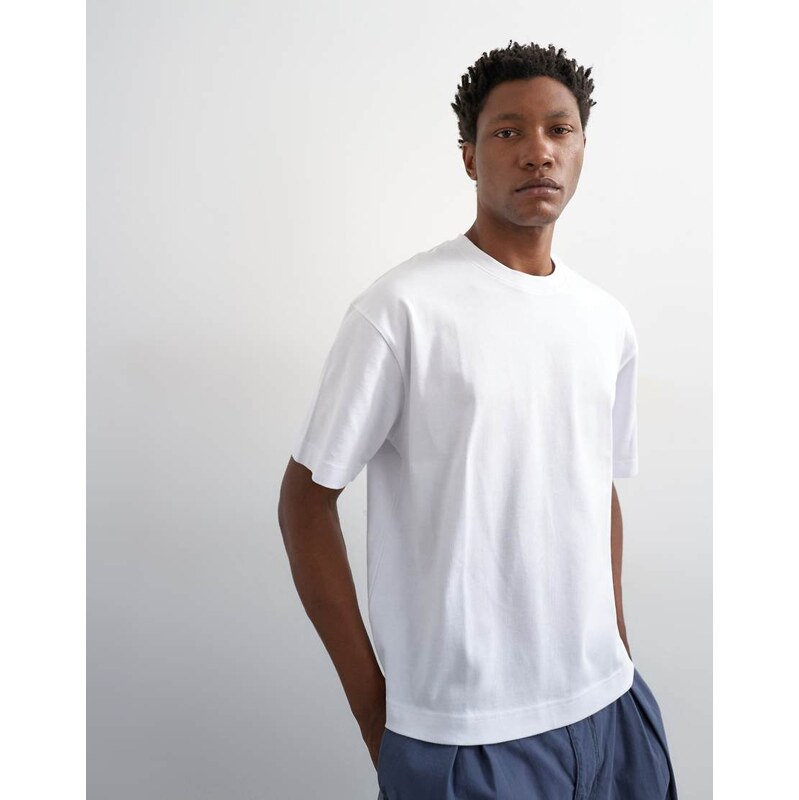 Topman relaxed fit cropped t-shirt in white