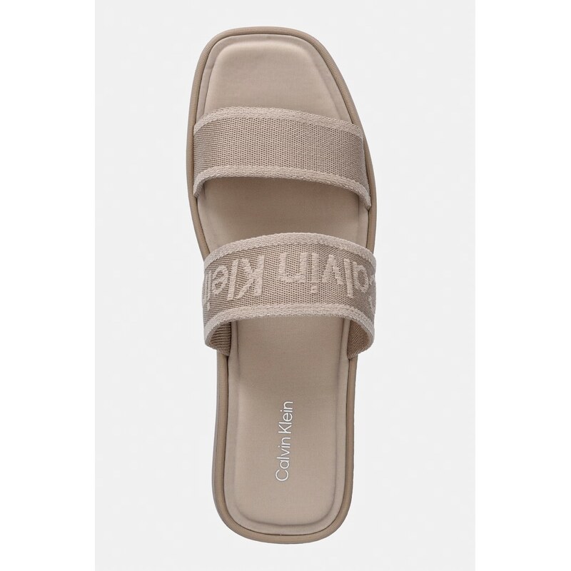 Calvin Klein pantofle dámské FLATFORM SNDL WEBBING