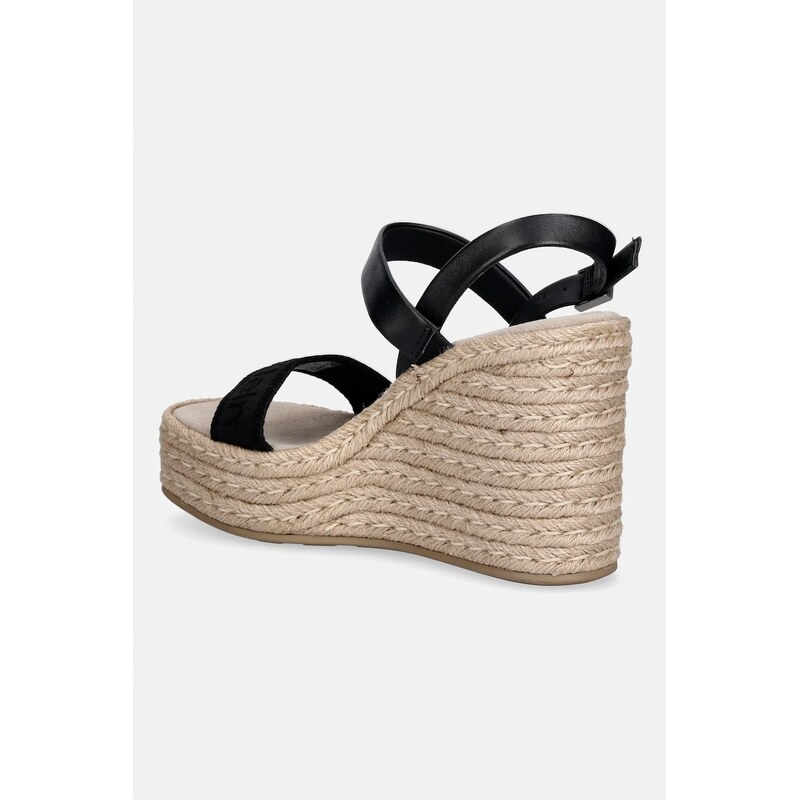 Calvin Klein sandály na klínku WEDGE ESPAD 70 WEBBING LTH