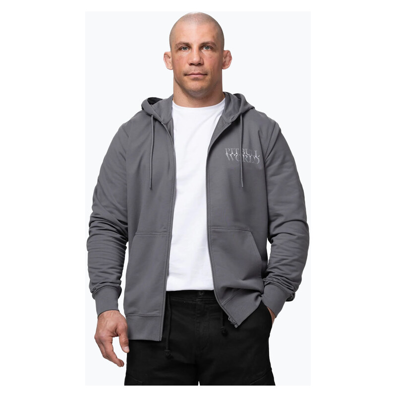 Pánská mikina Pitbull World Sweatshirt Zip Hooded graphite