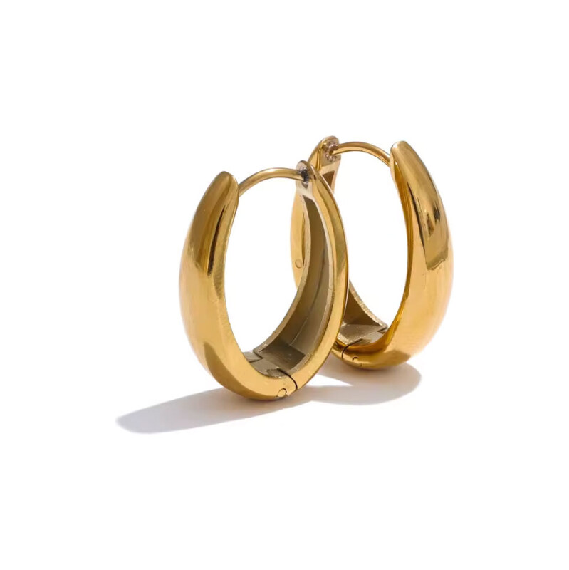 Victoria Filippi Stainless Steel Kruhové náušnice Carla Gold - 115392856