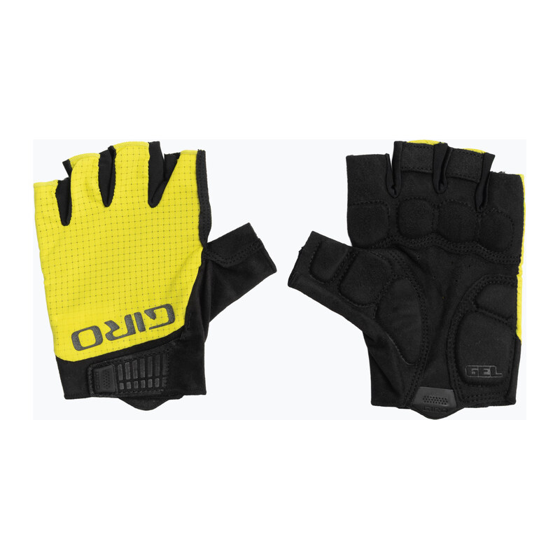 Pánské cyklistické rukavice Giro Bravo Gel II highlight yellow
