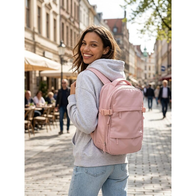Sinsay - Cestovní batoh s kapsou na notebook - pastelová růžová