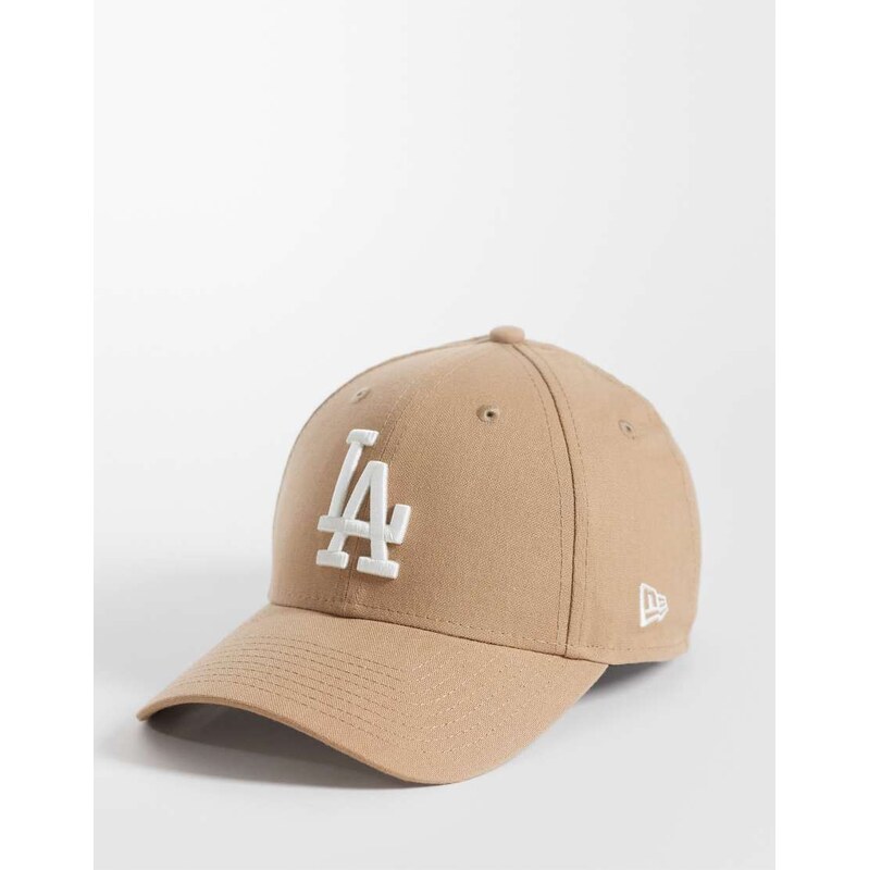 New Era LA Dodgers womens 9forty linen cap in beige-Neutral