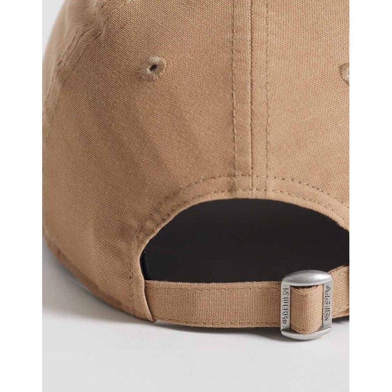 New Era LA Dodgers womens 9forty linen cap in beige-Neutral