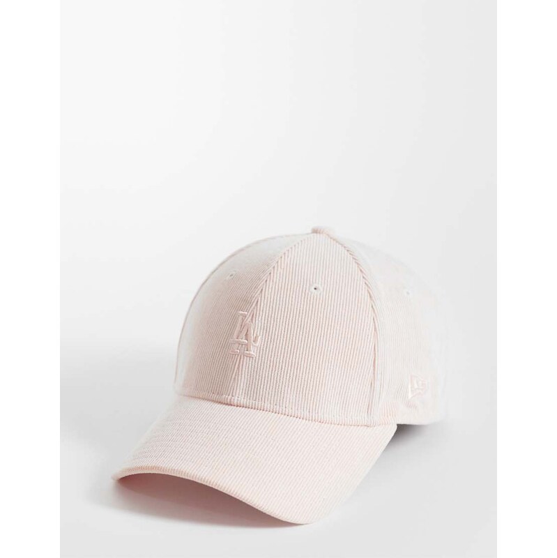 New Era LA Dodgers womens 9forty mini logo cord cap in pink