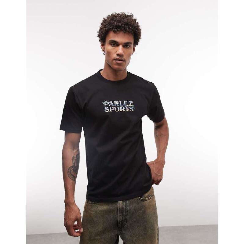 Parlez short sleeve ormond logo t-shirt in black