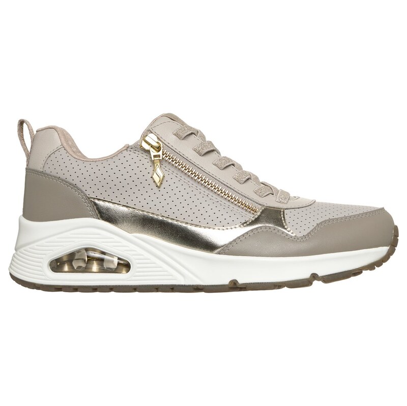 Skechers Ženy UNO - Metallic Sliders Shoes v Sedohnedá, Velikost