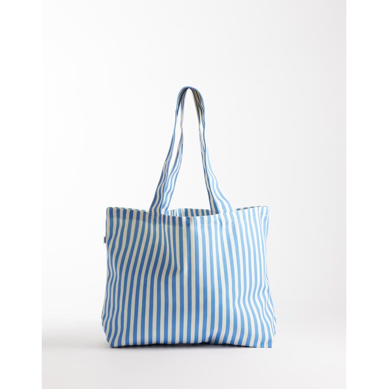 JJXX stripe tote bag in light blue 115403070