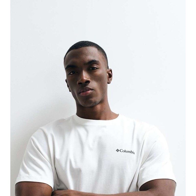 Columbia CSC Outdoor back graphic t-shirt in sea salt-White
