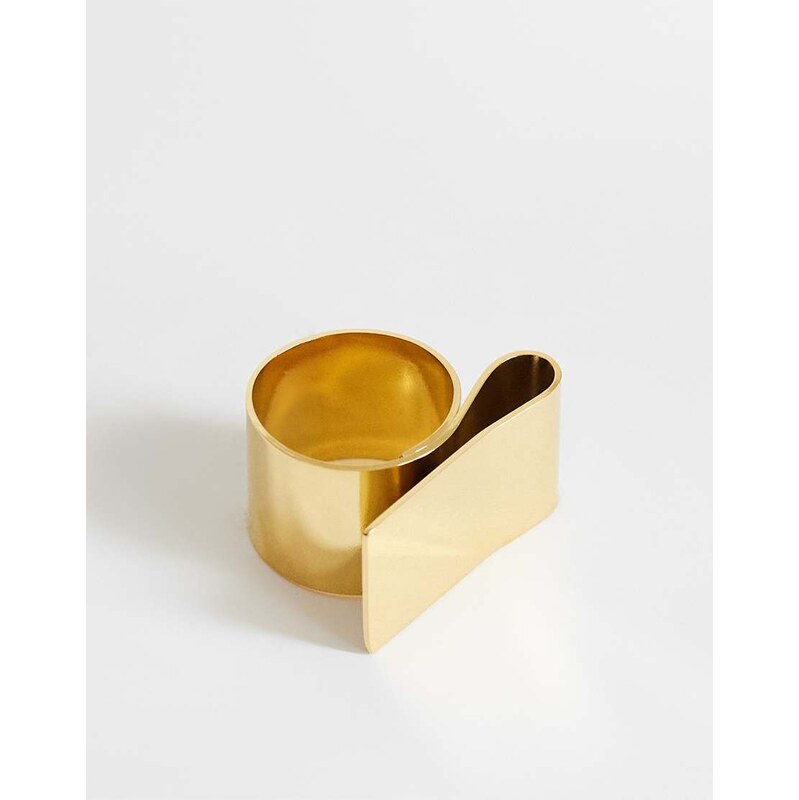 Topshop Rowan waterproof ring in stainless gold