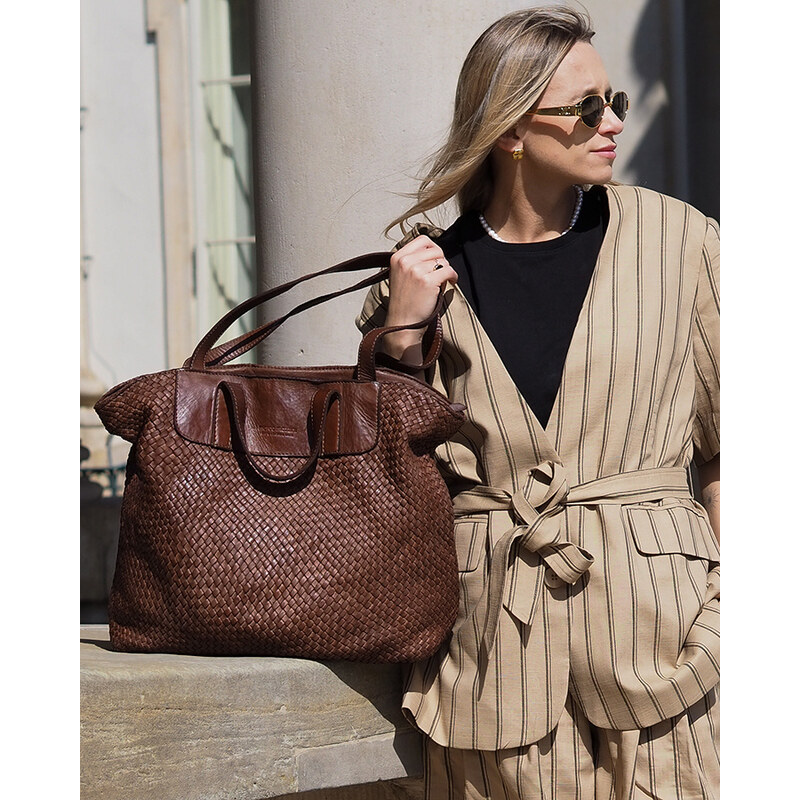 Marco Mazzini Dámská kožená shopper bag kabelka Mazzini M1M86