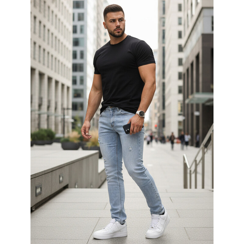 Jeansy męskie slim fit z model 22136385 - FashionStreet