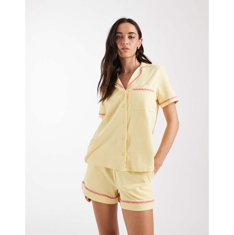 Chelsea Peers time for a nap embroidered short sleeve button up shirt 115406965