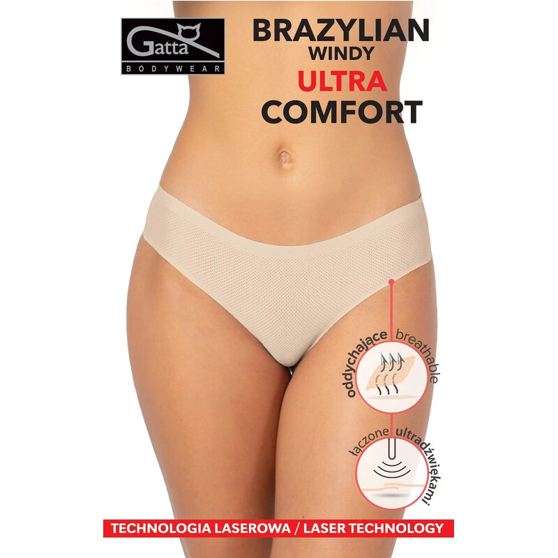 Dámské kalhotky brazilky 41670 Windy Ultra Comfort béžové - Gatta 115406584