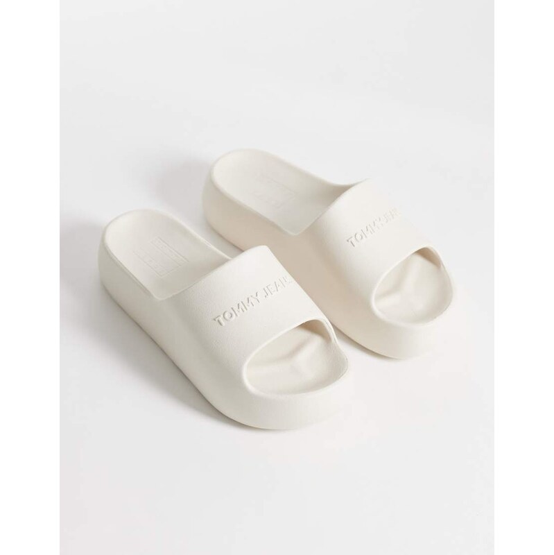 Tommy Jeans chunky slides in white 115406993