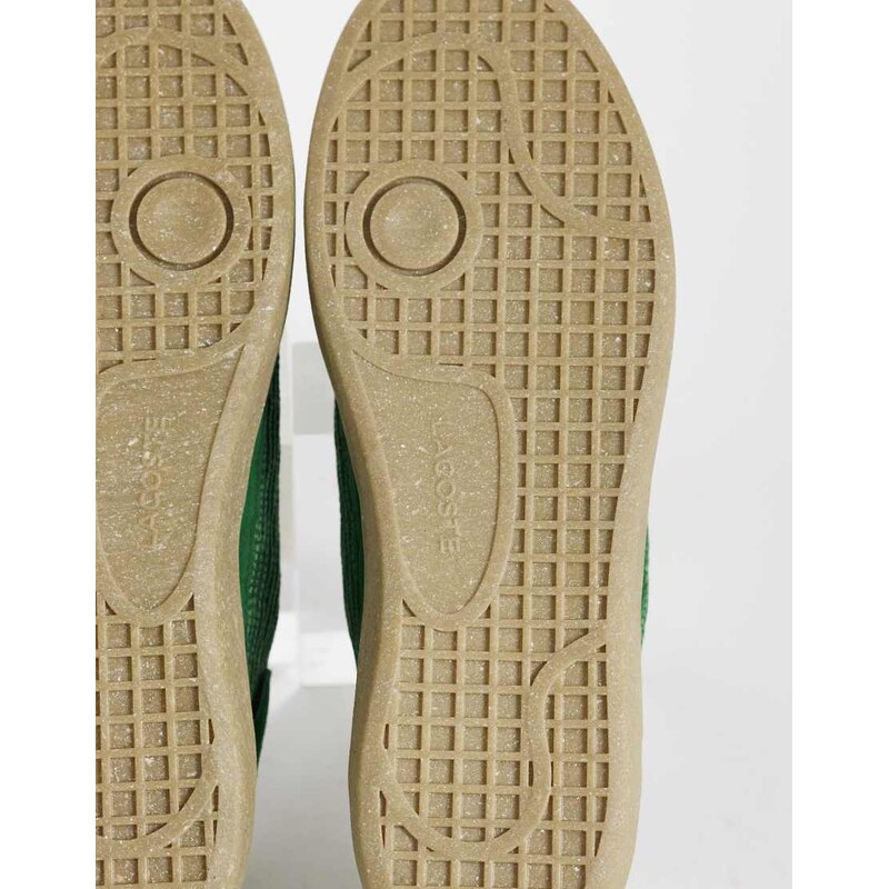 Lacoste Baseshot Lite logo mesh trainers in dark green