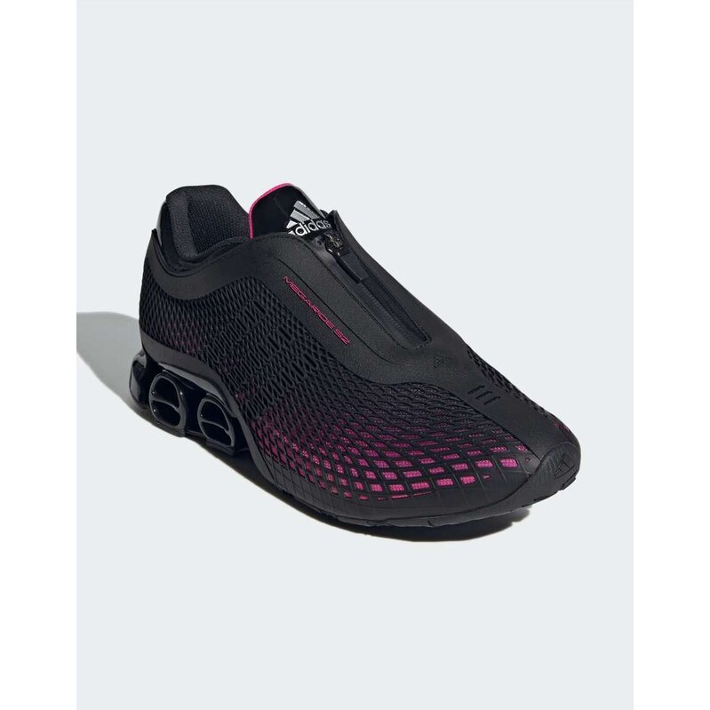 adidas Originals Megaride shoes in black and pink