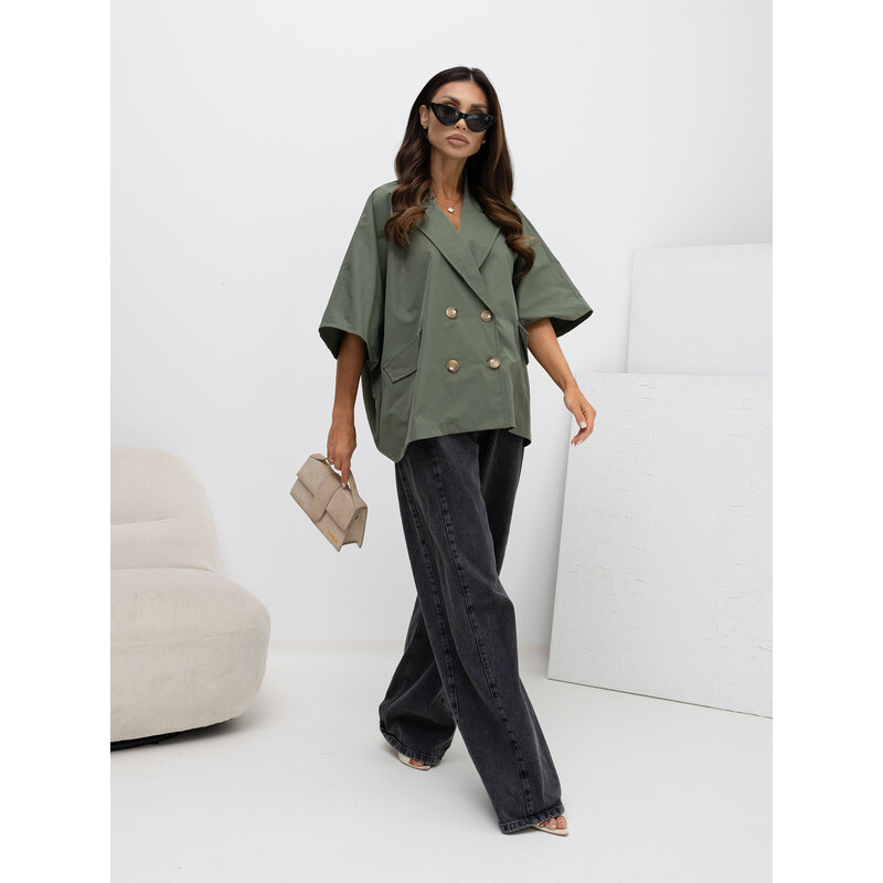 Khaki oversize trenčkot Rue Paris