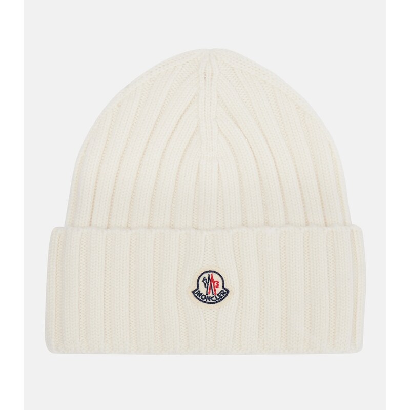 Moncler Logo virgin wool beanie